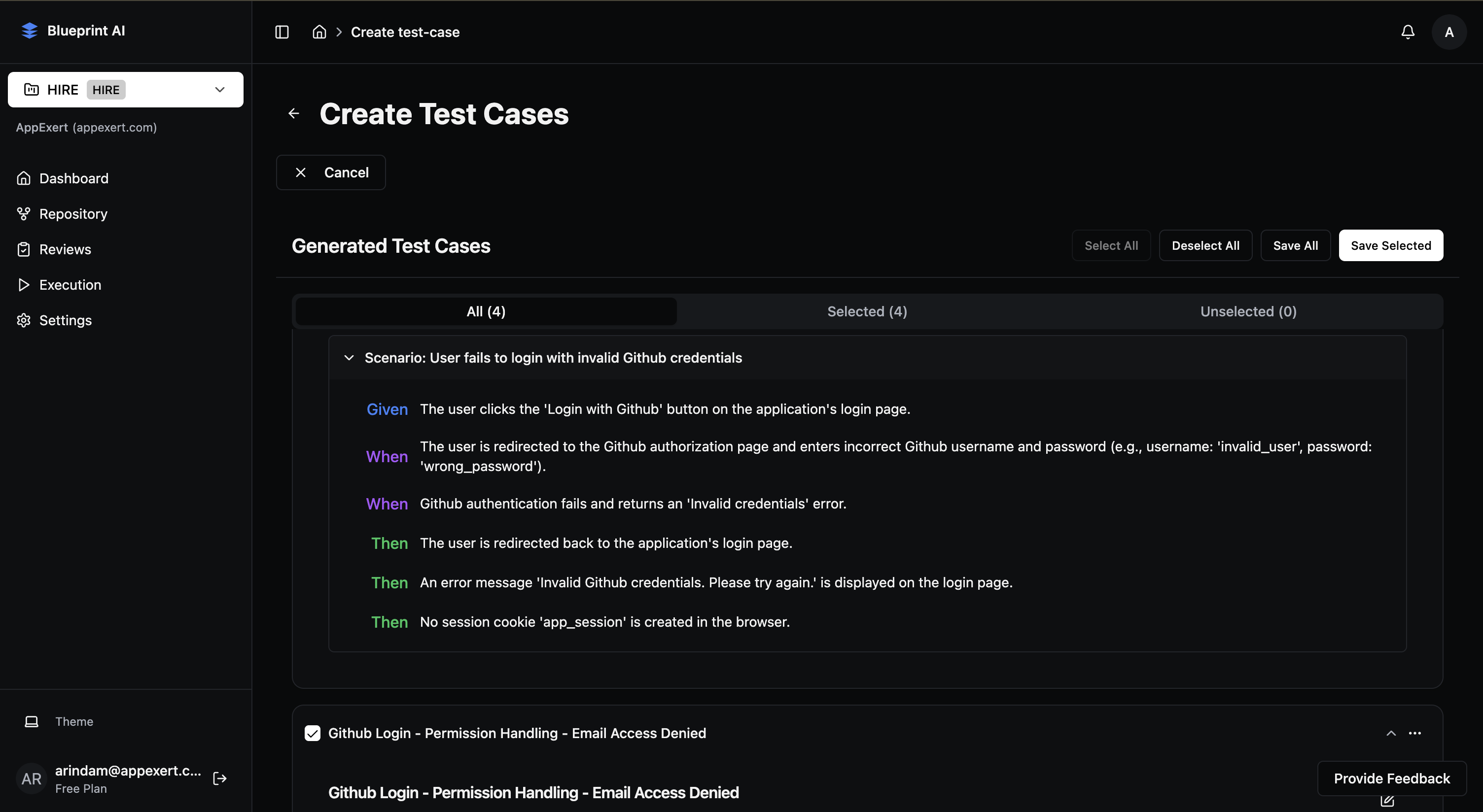 Blueprint AI - Test Case Generator